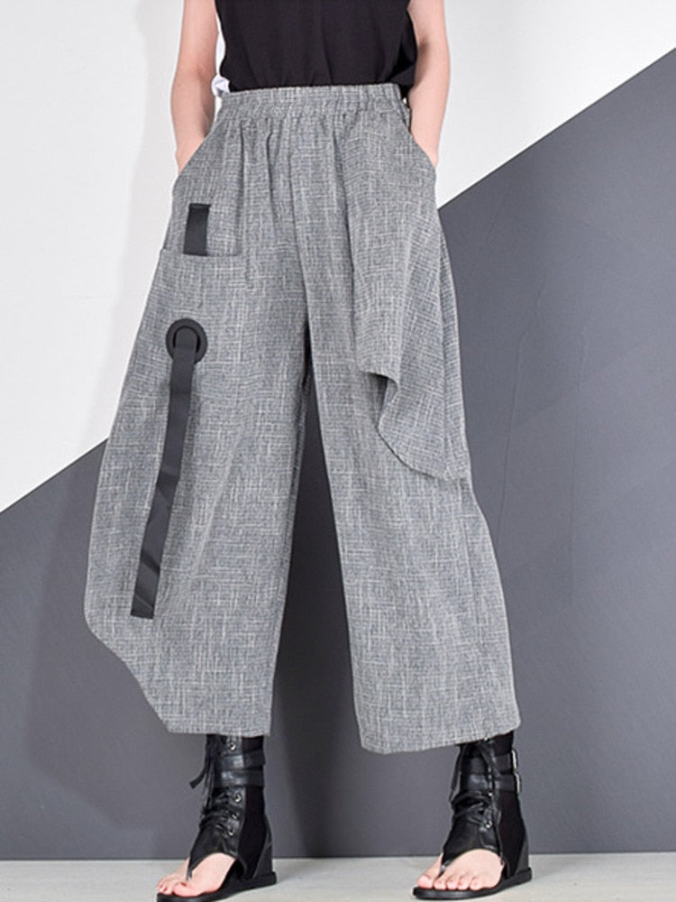 Trendy Chic High Waist Wide Leg Pants