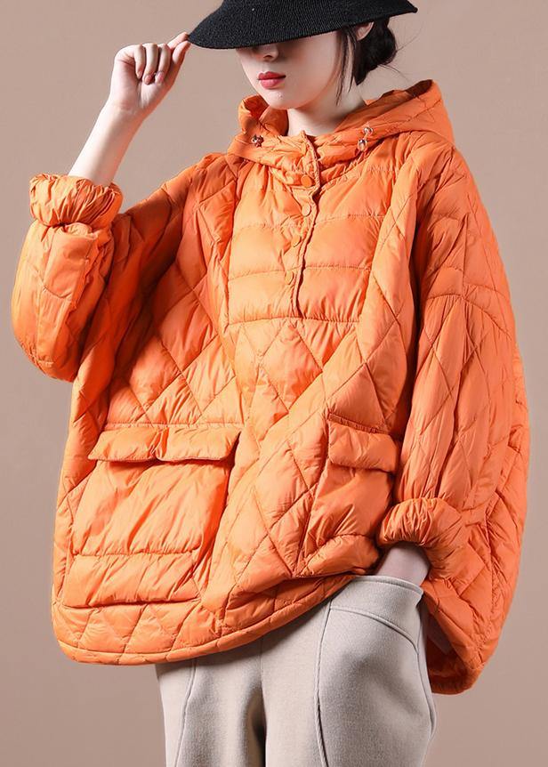 2022 Loose Fitting Winter Puffer Jacket Hooded Black Down Coat
