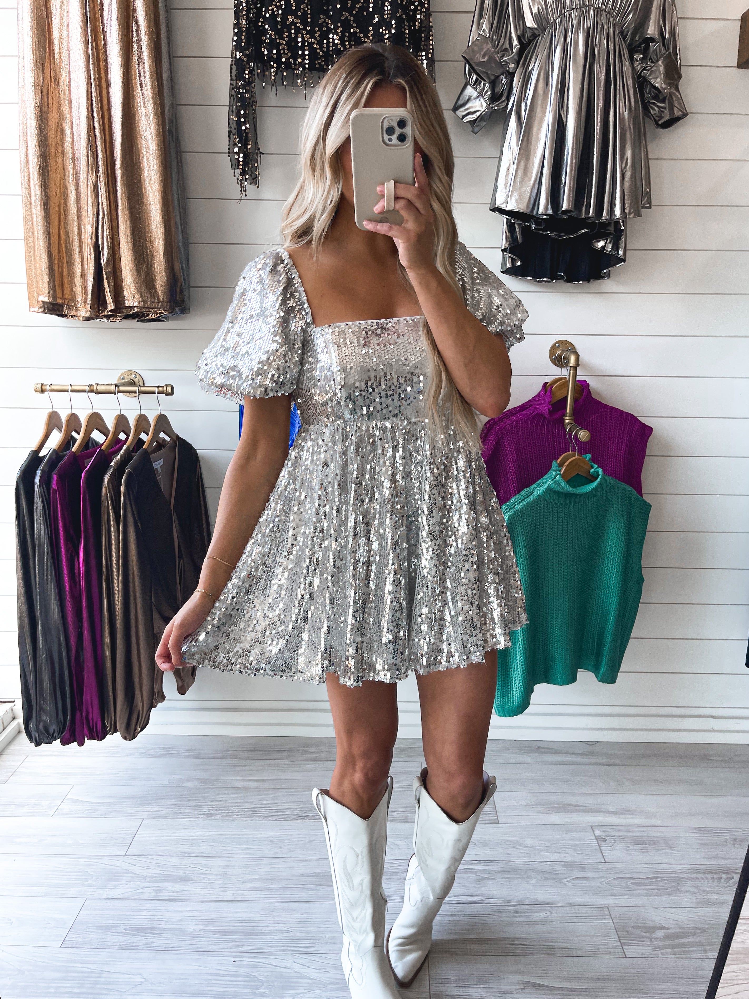 Speak Now Romper in Silver