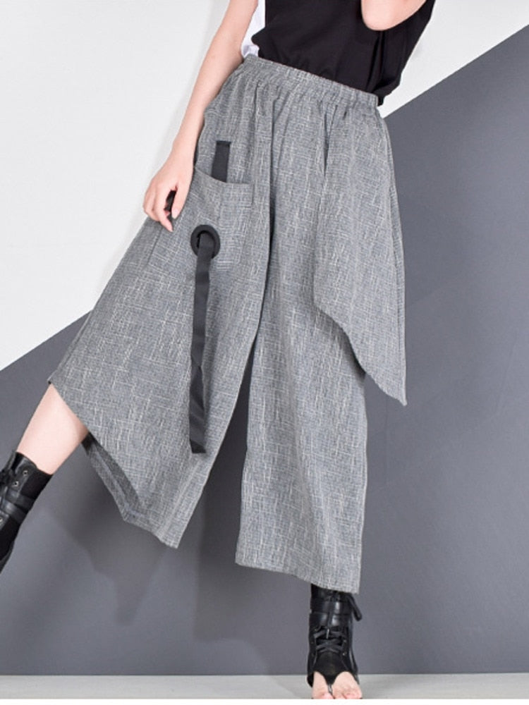Trendy Chic High Waist Wide Leg Pants